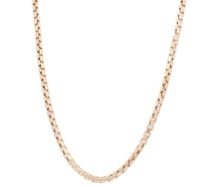 14K Yellow Gold Box Chain 24" - Miral Jewelry
