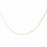 14K Yellow Gold Box Women's Chain 18" - Miral Jewelry