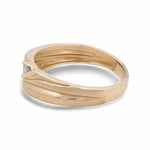 14K Yellow Gold Bridal Men Ring with Diamonds - Miral Jewelry