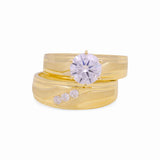 14K Yellow Gold Bridal Set Women's Ring - Miral Jewelry
