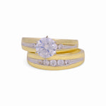 14K Yellow Gold Bridal Set Women's Ring - Miral Jewelry