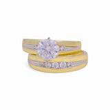 14K Yellow Gold Bridal Set Women's Ring - Miral Jewelry