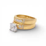 14K Yellow Gold Bridal with CZ Fashion Women's Ring - Miral Jewelry