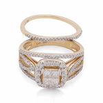 14K Yellow Gold Bridal Woman Ring with Diamonds - Miral Jewelry