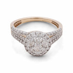 14K Yellow Gold Bridal Woman Ring with Diamonds - Miral Jewelry