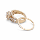 14K Yellow Gold Bridal Woman Ring with Diamonds - Miral Jewelry
