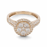 14K Yellow Gold Bridal Woman Ring with Diamonds - Miral Jewelry