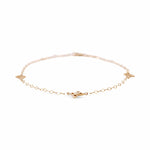 14K Yellow Gold Butterflies Ankle Bracelet - Miral Jewelry