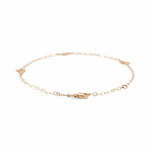 14K Yellow Gold Butterflies Ankle Bracelet - Miral Jewelry