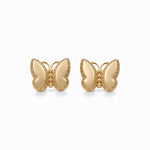 14K Yellow Gold Butterfly Earrings - Miral Jewelry