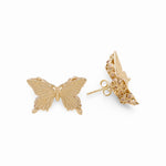14K Yellow Gold Butterfly Earrings - Miral Jewelry