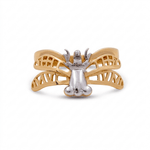 14K Yellow Gold Butterfly Fashion Women's Ring - Miral Jewelry