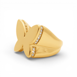 14K Yellow Gold Butterfly Fashion Women's Ring - Miral Jewelry
