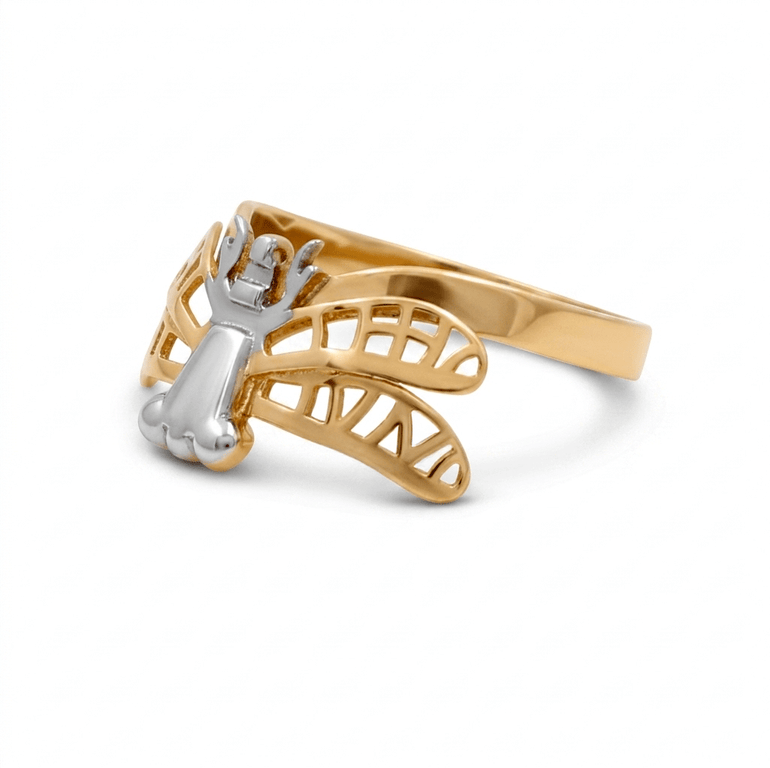 14K Yellow Gold Butterfly Fashion Women's Ring - Miral Jewelry