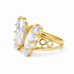 14K Yellow Gold Butterfly Fashion Women's Ring - Miral Jewelry