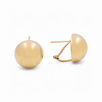14K Yellow Gold Button Earrings - Miral Jewelry