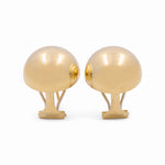 14K Yellow Gold Button Earrings - Miral Jewelry