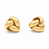 14K Yellow Gold Button Earrings - Miral Jewelry