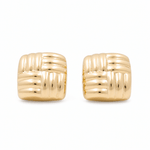 14K Yellow Gold Button Earrings - Miral Jewelry