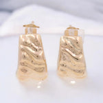 14K Yellow Gold Button Women's Earrings - Miral Jewelry