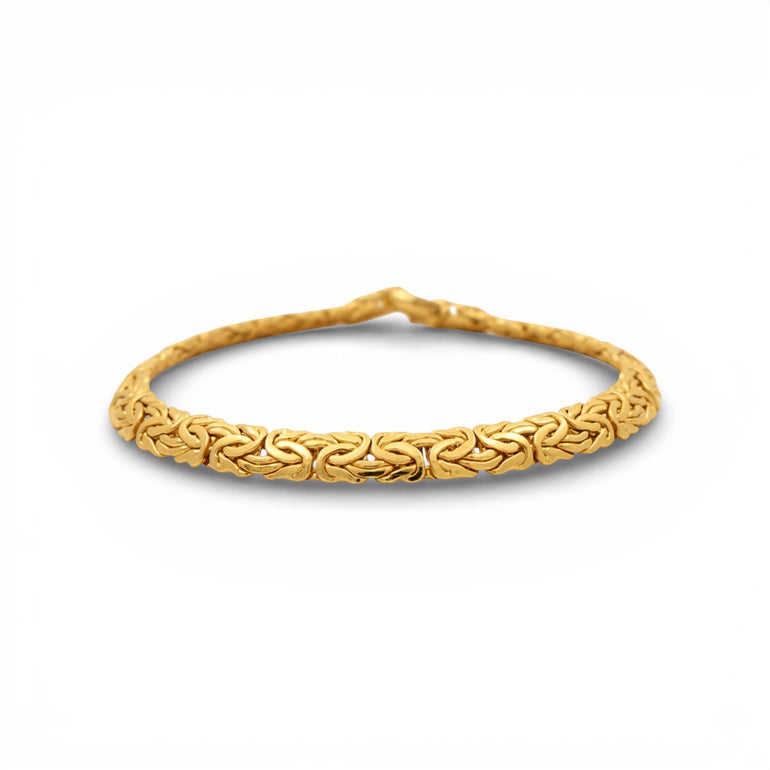 14k Yellow Gold Byzantine Bracelet - Miral Jewelry