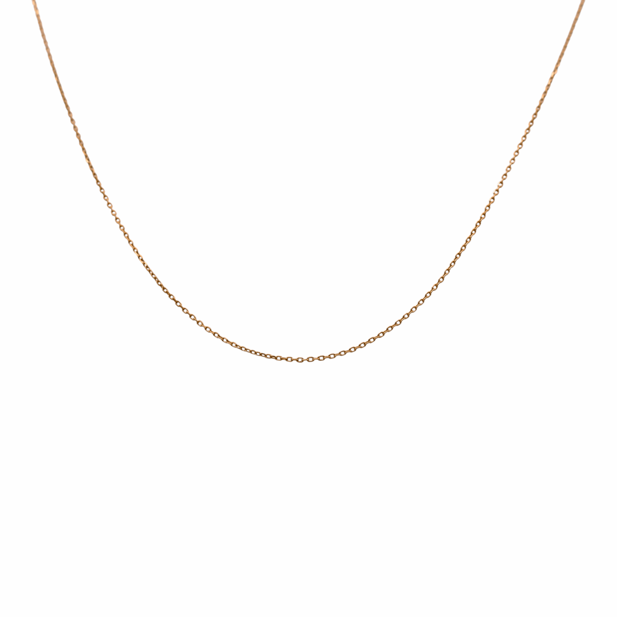 14K Yellow Gold Fine Cable Chain 17in, 1.5 g