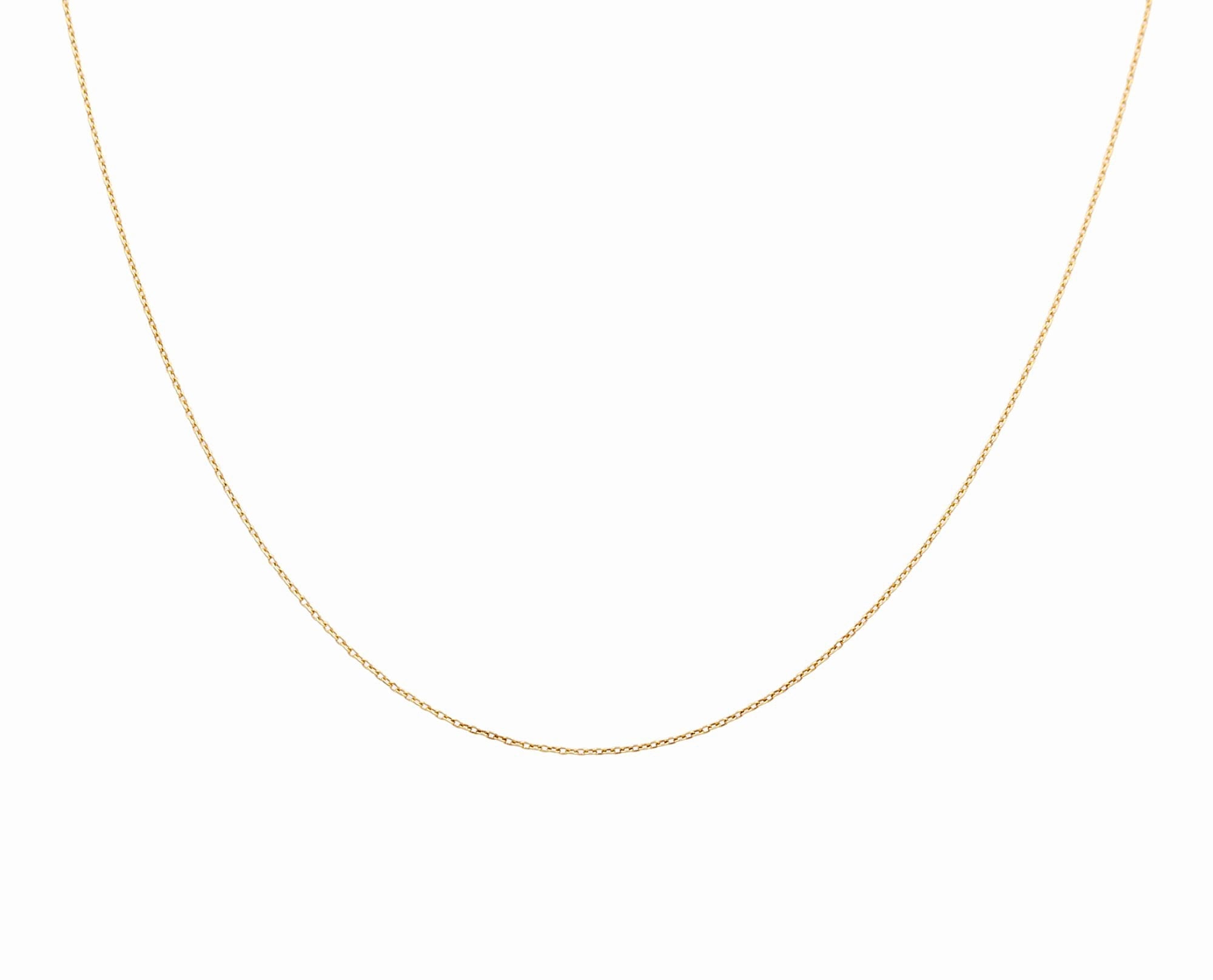 14K Yellow Gold Cable Link Chain 17" - Miral Jewelry