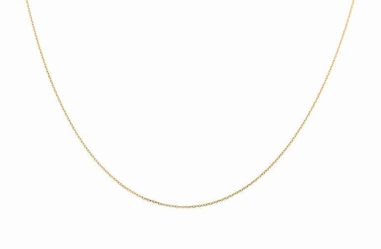 14K Yellow Gold Cable Link Chain 17" - Miral Jewelry