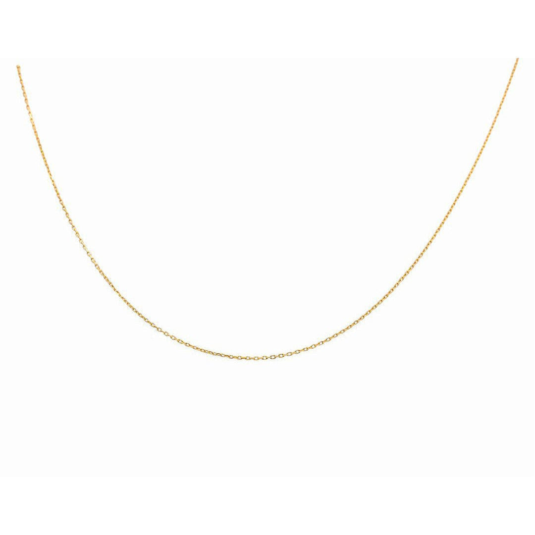 14K Yellow Gold Cable Chain 1mm, 16in, 2 g