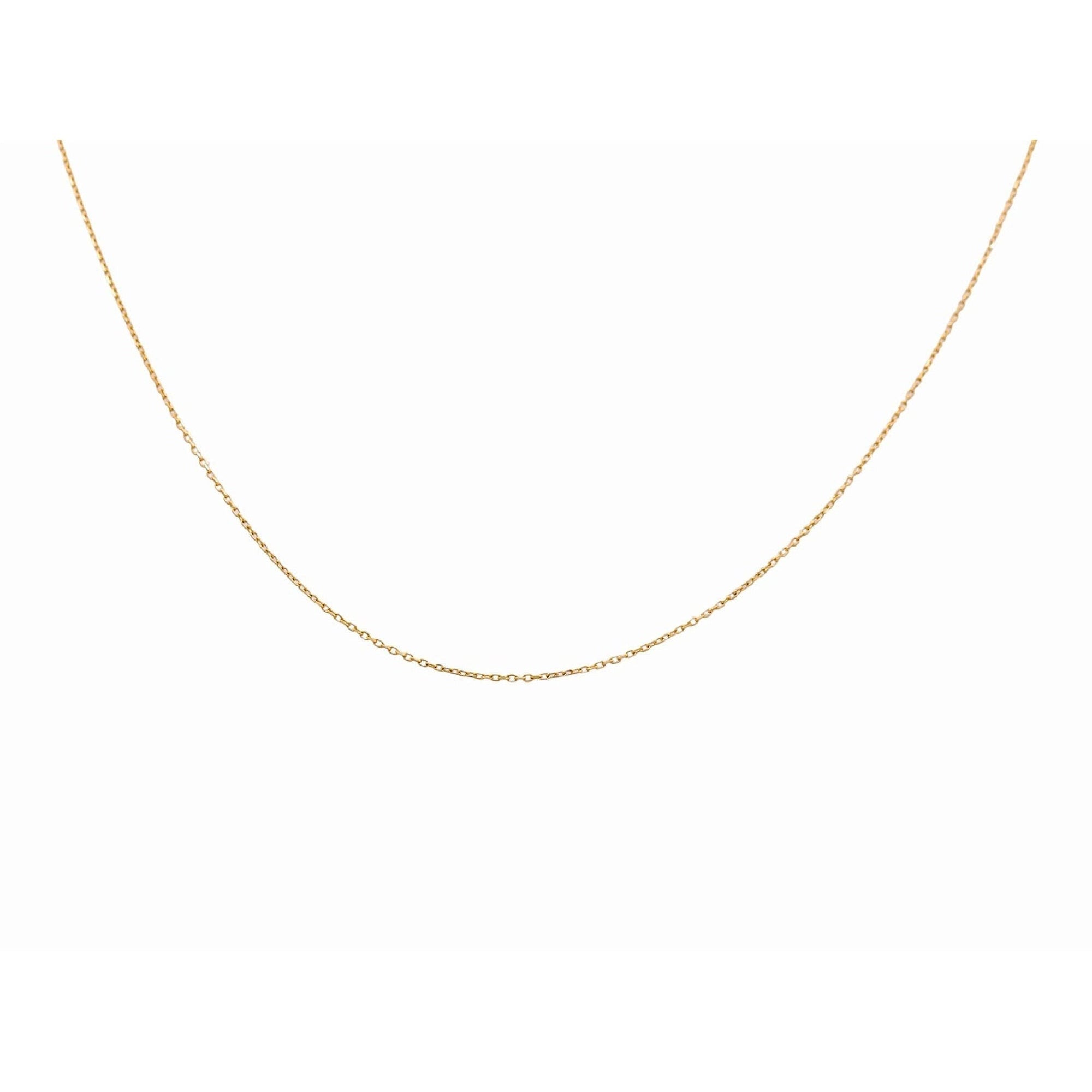 14K Yellow Gold Fine Cable Chain 1mm, 16in, 1.5 g