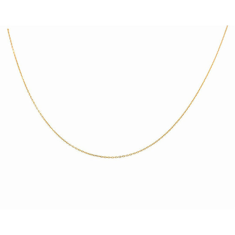 14K Yellow Gold Classic Cable Chain 1mm, 16in, 1.5 g