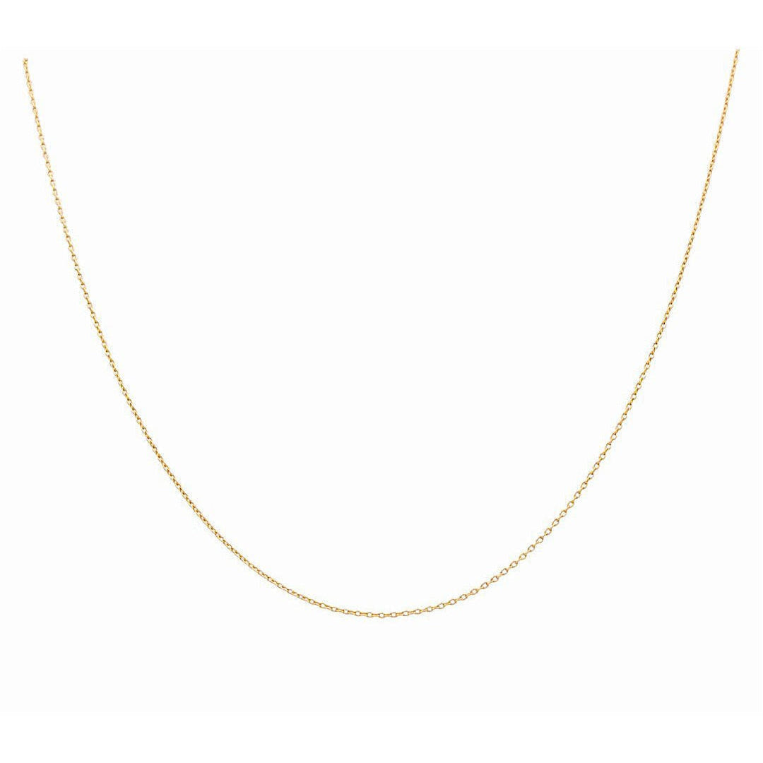14K Yellow Gold Everyday Cable Chain 1mm, 18in, 1.9 g