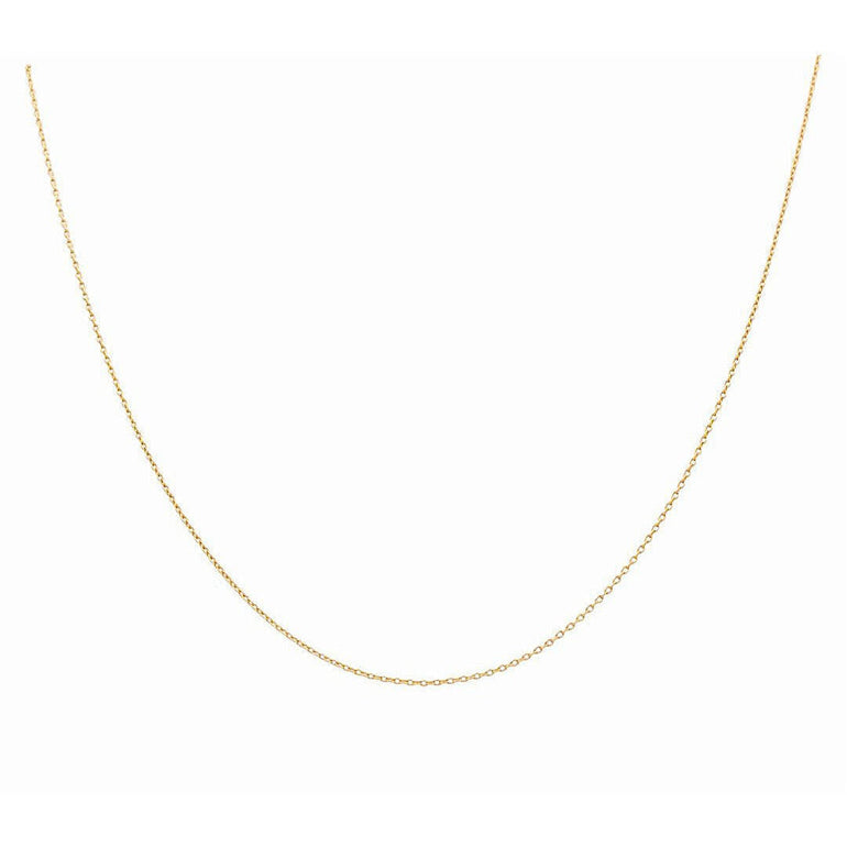 14K Yellow Gold Everyday Cable Chain 1mm, 18in, 1.9 g