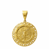 14K Yellow Gold Centenario Unisex Pendant - Miral Jewelry