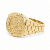 14k Yellow Gold Centenary Fashion Ring Men's - Miral Jewelry