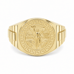 14k Yellow Gold Centenary Fashion Ring Men's - Miral Jewelry