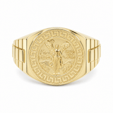 14k Yellow Gold Centenary Fashion Ring Men's - Miral Jewelry
