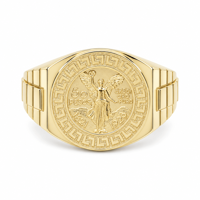 14k Yellow Gold Centenary Fashion Ring Men's - Miral Jewelry