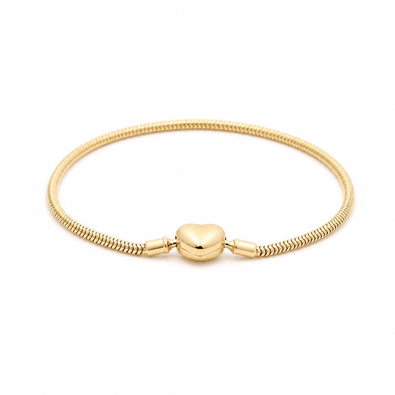 14K Yellow Gold Charms Bracelet Women's - Miral Jewelry