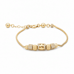 14K Yellow Gold Charms Bracelet Women's - Miral Jewelry