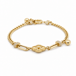 14K Yellow Gold Charms Bracelet Women's - Miral Jewelry