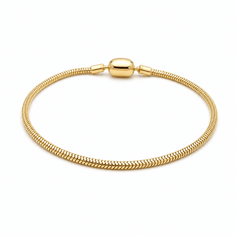 14K Yellow Gold Charms Bracelet Women's - Miral Jewelry
