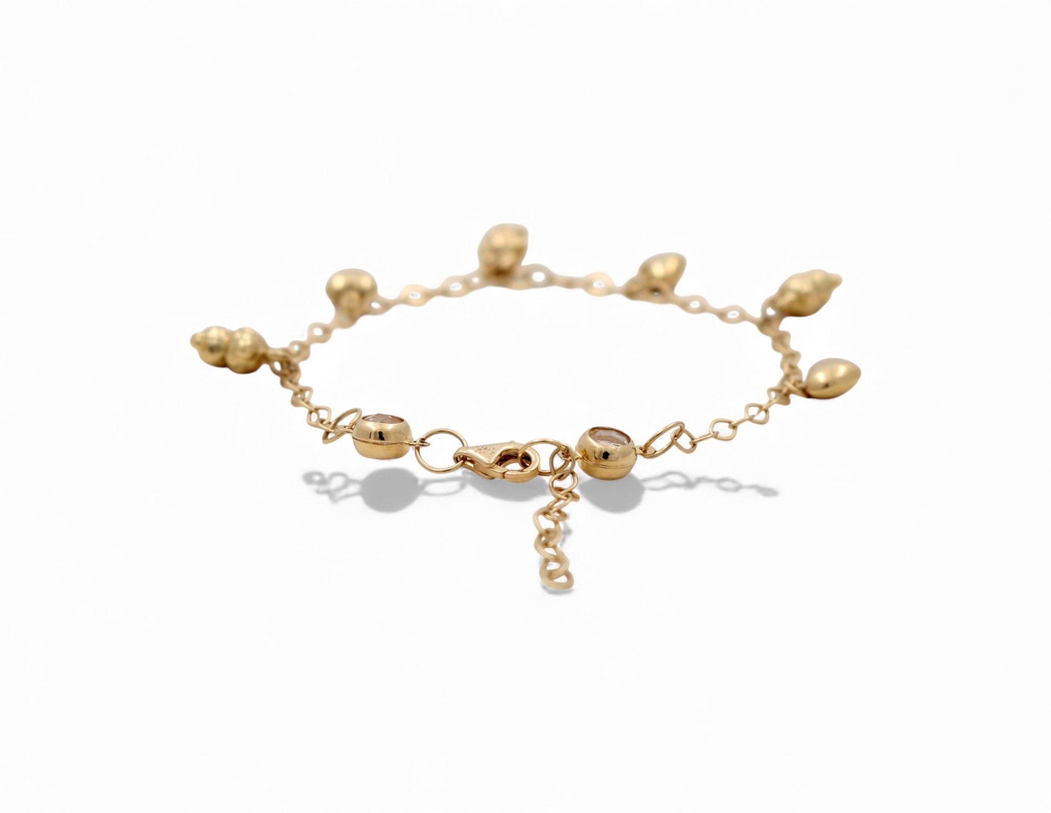 14K Yellow Gold Charms Women's Bracelet - Miral Jewelry