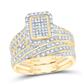 14k Yellow Gold Classic 3 Pieces Set with 0.75Tw Round Diamonds - Miral Jewelry