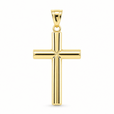 14K Yellow Gold Classic Polished Cross Pendant – 2.2 g - Miral Jewelry