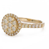 14K Yellow Gold Contemporary Diamond Ring - Miral Jewelry
