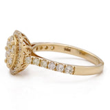 14K Yellow Gold Contemporary Diamond Ring - Miral Jewelry