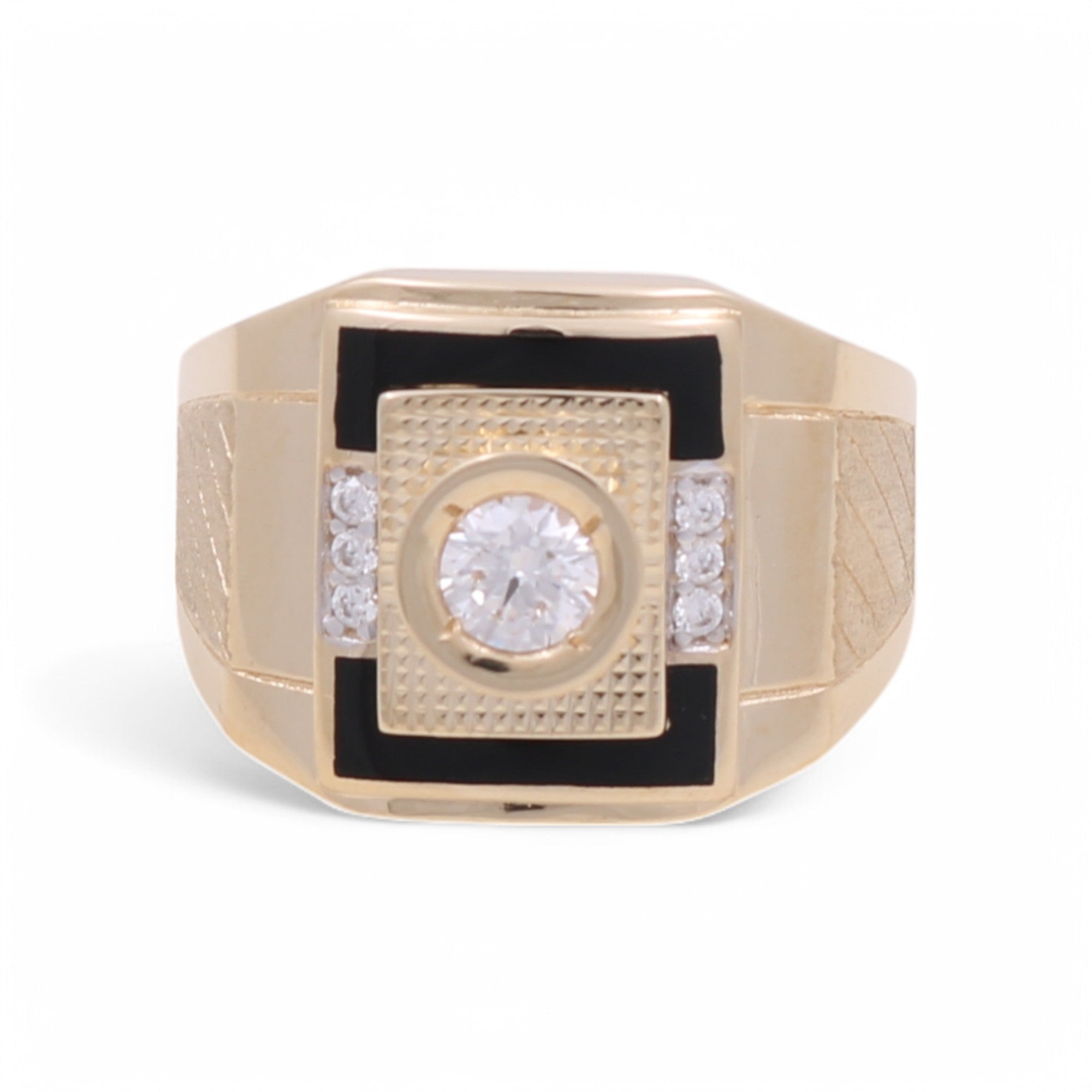 14k Yellow Gold Contemporary Fashion Ring - Miral Jewelry