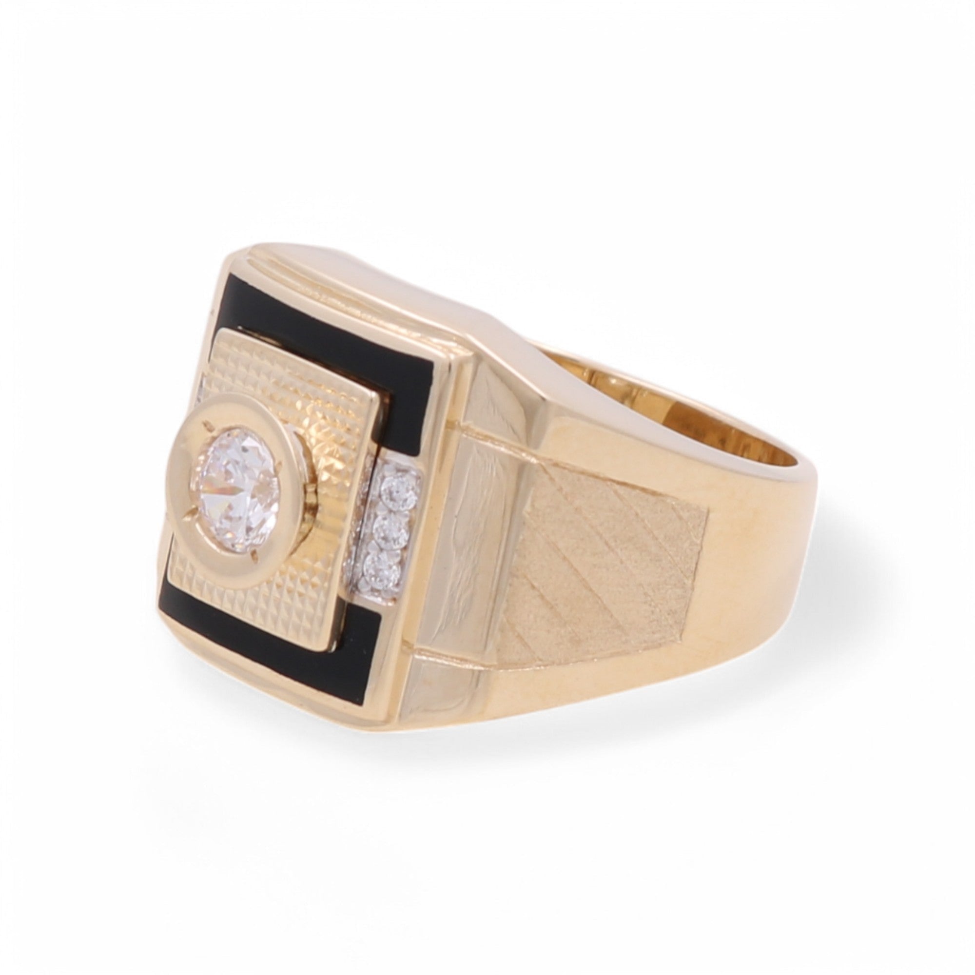 14k Yellow Gold Contemporary Fashion Ring - Miral Jewelry