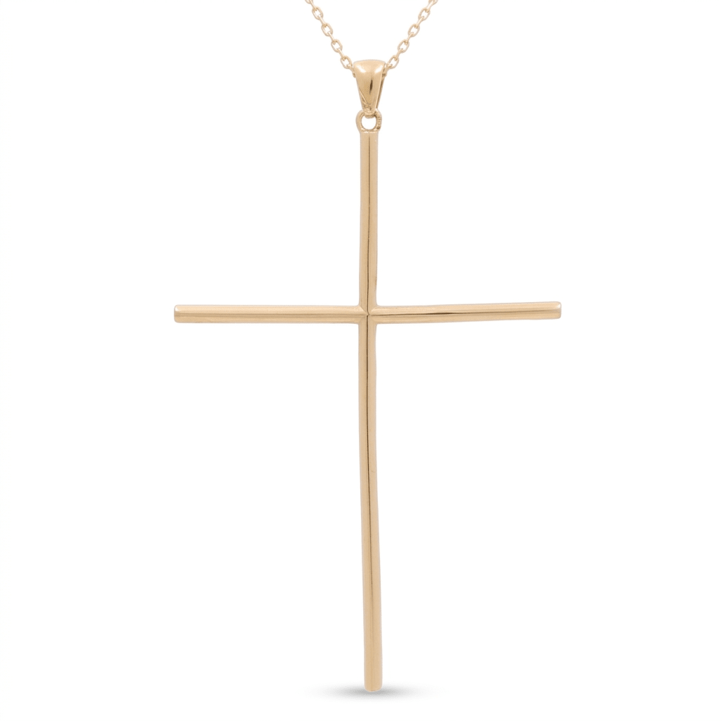 14k Yellow Gold Cross Necklace - Miral Jewelry